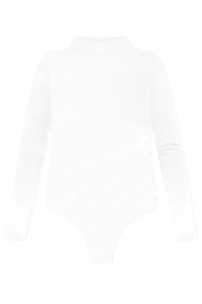 Hit Or Miss Ivory Mock Neck Bodysuit | Pink Lily