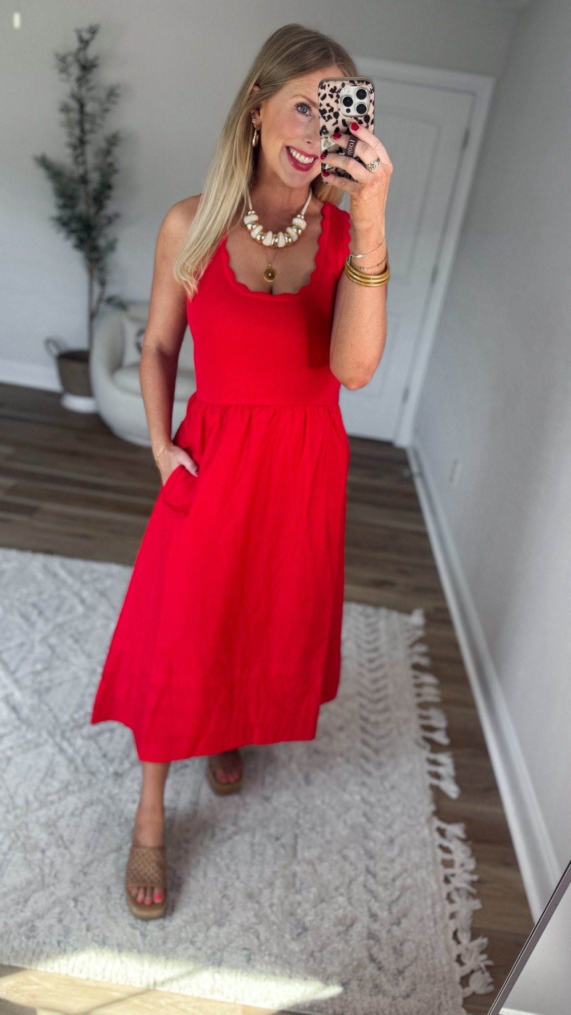 Weekend Walmart Wins try on
Scallop edge midi dress- small, if between go down! 

#LTKootd #LTKmomlife