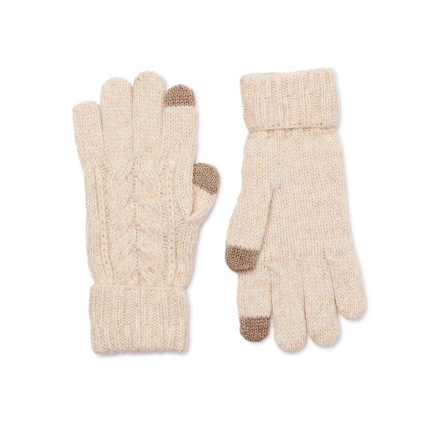 Time and Tru Women's Cable Knit Gloves | Walmart (US)