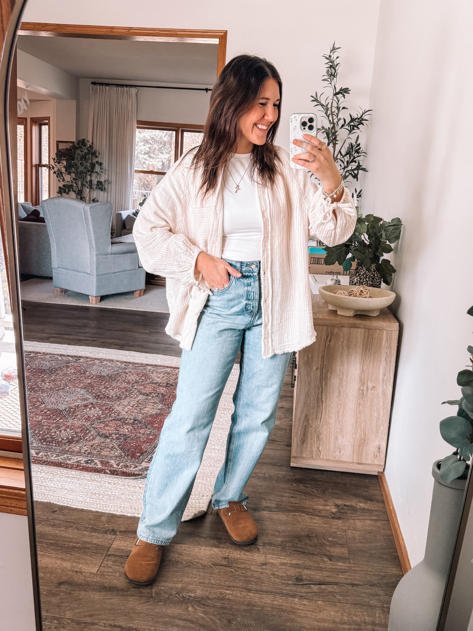 SPRINGLTK20 for 20% off top! I can’t wait to style this Aerie blouse all the ways this spring & summer. Can also be worn as a swim cover up. Wearing medium in shirts, 8 in straight jeans

Aerie real
Nursing friendly 
Spring style
Vacation outfit 
Spring break outfit 
Resort wear
Target style 

#LTKFindsUnder50 #LTKStyleTip #LTKSpringSale