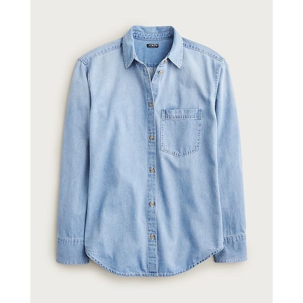 This versatile denim shirt that is the cornerstone of my entire capsule wardrobe is currently on sale for 40% off through April 6th!￼

#LTKOver40 #LTKSeasonal #LTKSaleAlert
