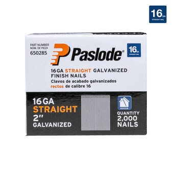 Paslode 2-in 16-Gauge Straight Galvanized Collated Finish Nails (2000-Per Box) | Lowe's