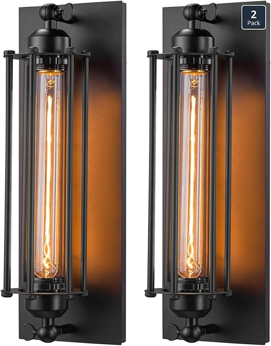 Licperron Sconces Wall Lighting, Industrial Black Wall Sconces Antique Wall Light Fixtures for Be... | Amazon (US)