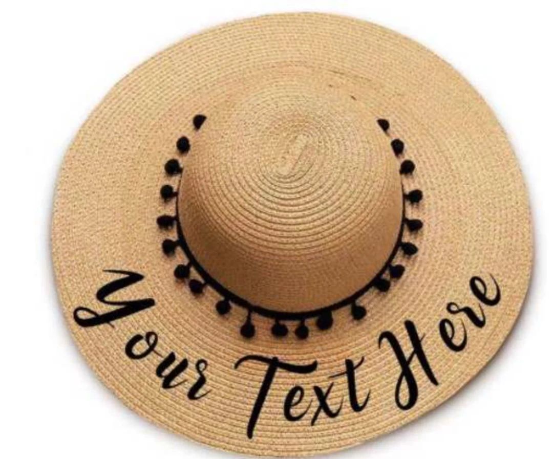 Floppy Sun Hat for Honeymoon  Bachelorette Party  Custom - Etsy | Etsy (US)