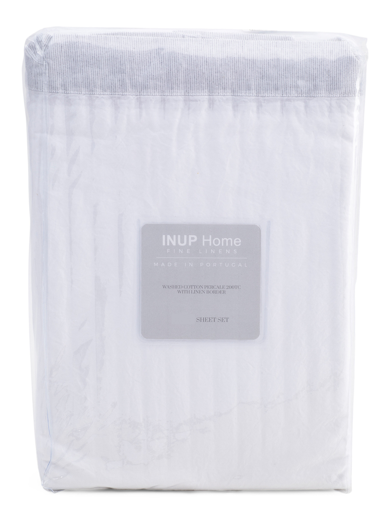 Made In Portugal Percale Sheet Set With Contrast Border | Marshalls