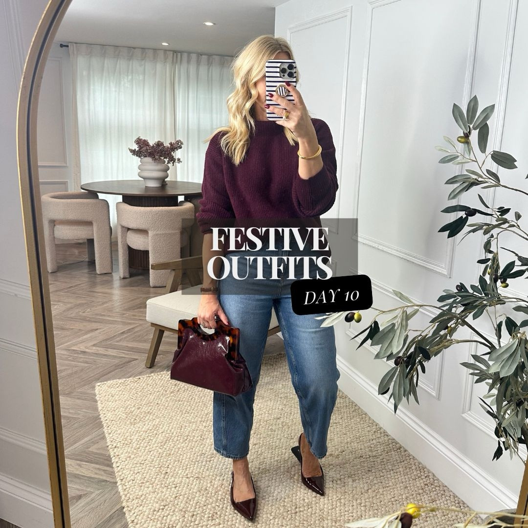 Day 10 of festive season outfits and we’re using the very simple yet incredibly effective sandwich rule of styling. 

This, along with consideration of your body shape and lifestyle should guarantee, that at the very minimum, you look cohesive and more importantly feel fantastic! 

Loving the burgundy accessories at the moment but they’re not staying on the shelves long so I’ve add some additional pieces for you. 

#Burgundy

#LTKstyletip #LTKuk #LTKmidsize