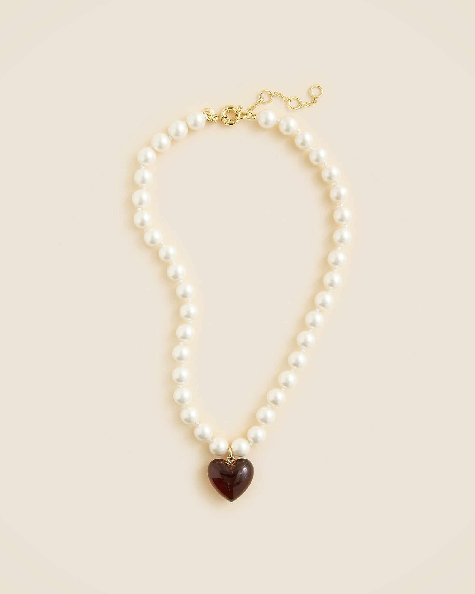 Pearl heart acetate necklace | J. Crew US