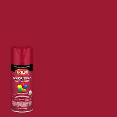 Krylon COLORmaxx Gloss Cherry Red Spray Paint and Primer In One (NET WT. 12-oz) | Lowe's