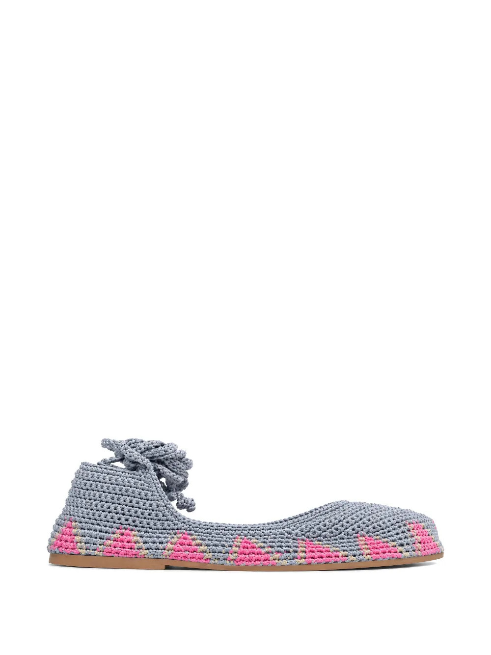 SLO_HAND_MADE Crochet Ballet Flats | Grey | FARFETCH | Farfetch Global
