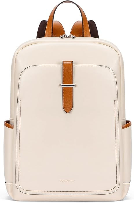 BOSTANTEN Leather Laptop Backpack for Women,15.6 inch Computer Backpack Purse College Daypack Wor... | Amazon (US)