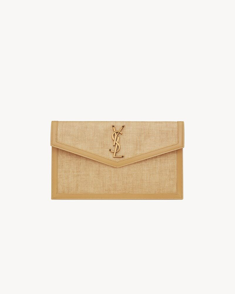 uptown pouch in micro raffia | Saint Laurent Inc. (Global)