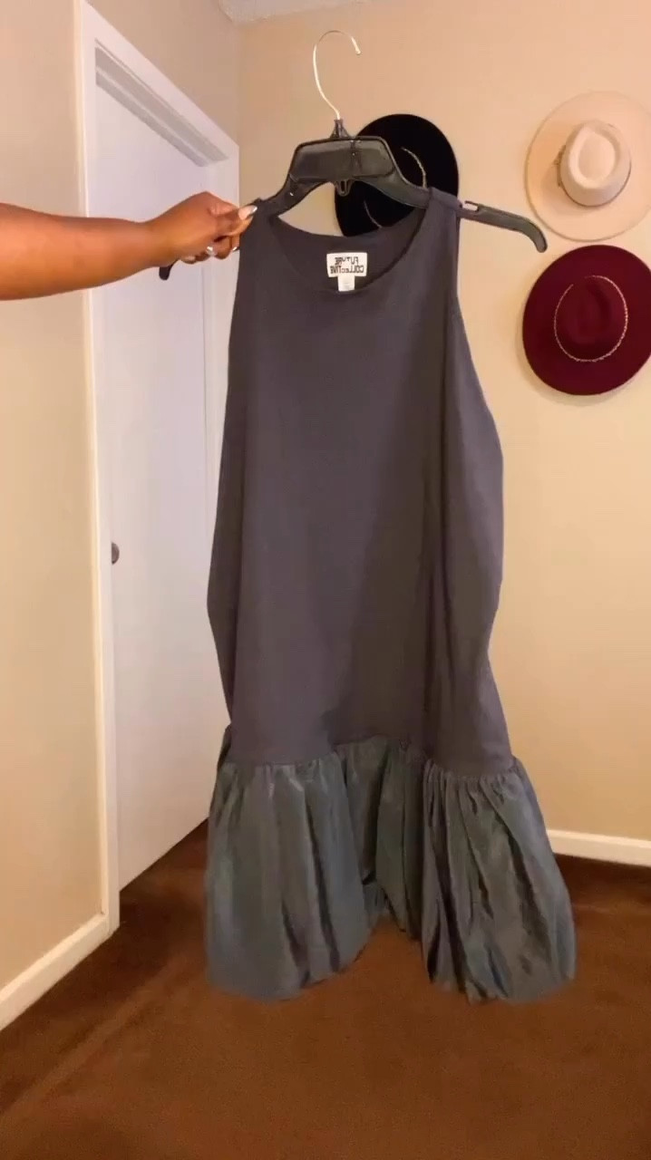 Here a cute Fall outfit 🍁 for a Friday night out, Friendsgiving, Thanksgiving, solo date, or whenever you want to wear it!! This super super cute Future Collective target 🎯 bubble hem dress can be worn dressed up or down! I styled it with Burgundy accessories. See links below for dress, similar boots and jacket❤️.