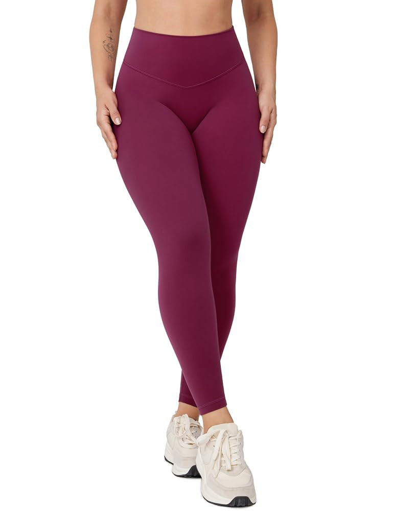 Hugcurve No Front Seam High Waisted Workout Leggings for Women Buttery Soft Yoga Pants Gym Athlet... | Amazon (US)