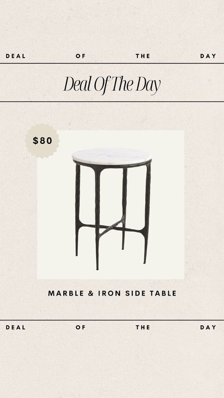 Deal of the Day: TJMaxx Marble & Iron Side Table / only $80! 

side table, accent table, tjmaxx finds, affordable home finds, budget friendly furniture, deal of the day

#LTKfindsunder100 #LTKhome