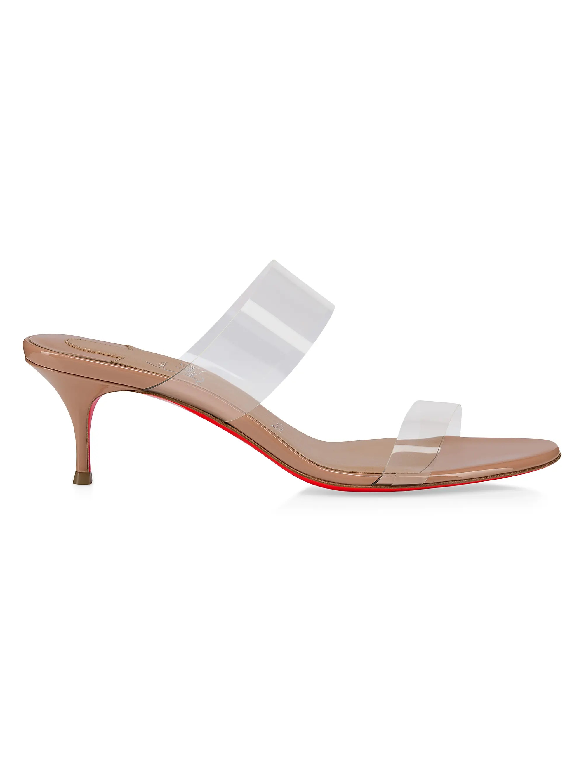 Christian Louboutin Just Nothing 55MM Leather Sandal Heels | Saks Fifth Avenue | Saks Fifth Avenue