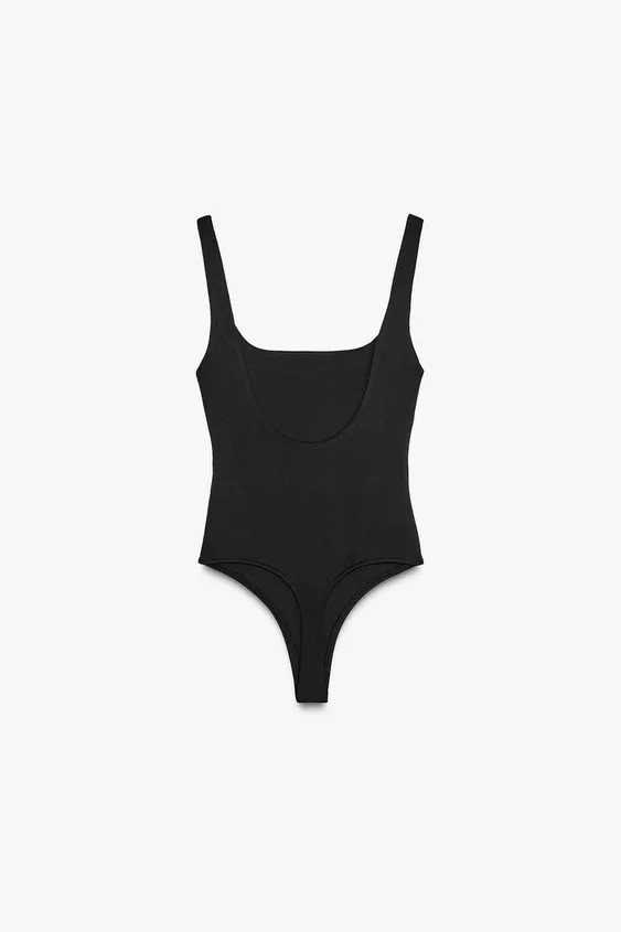 WIDE STRAP POLYAMIDE BODYSUIT | Zara US
