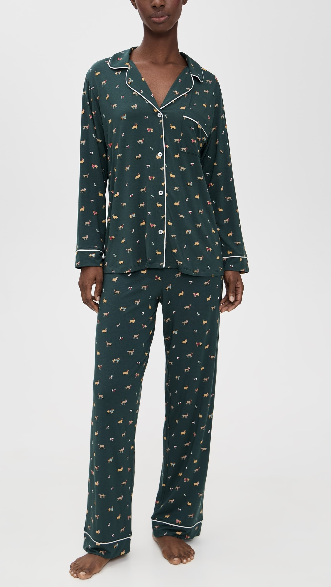 Gisele Printed Long Pajama Set | Shopbop
