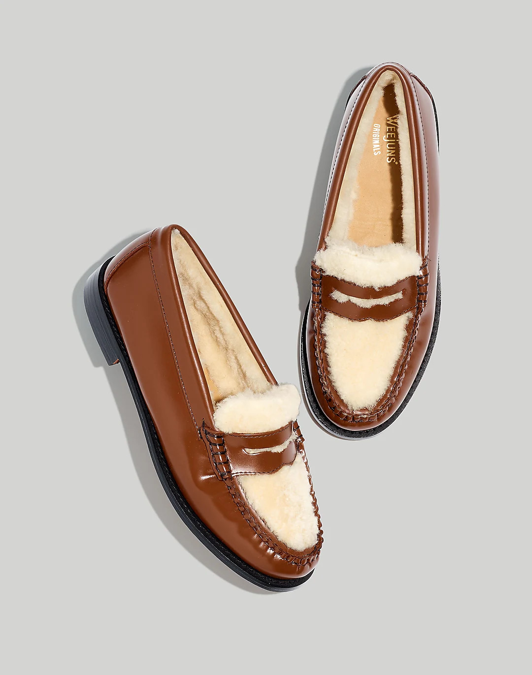 G.H.BASS Whitney Shearling-Lined Penny Loafers | Madewell