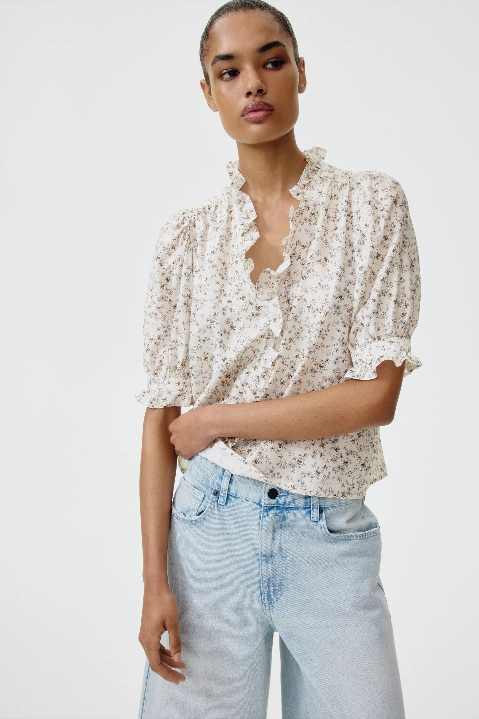 Ruffled Puff-sleeved Blouse (Women) | Nordstrom | Nordstrom