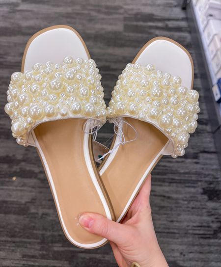 Pearl slide sandals, new at Target. 20% off. Sale ends Monday 2/19. 

#LTKshoecrush #LTKSeasonal #LTKfindsunder50