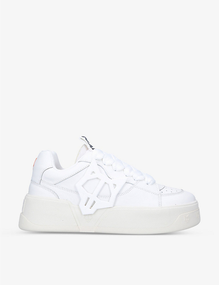 Kosa wolfe-appliqué low-top leather trainers | Selfridges
