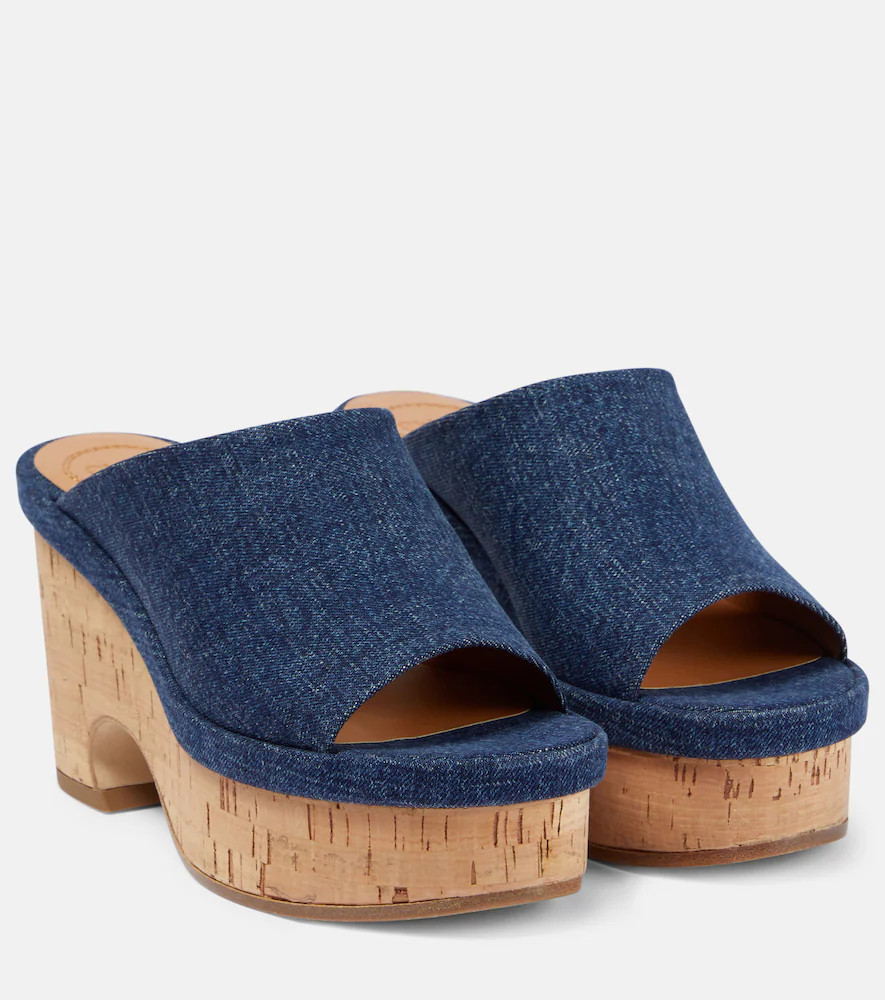 ChloÃ© Oli denim platform mules | Mytheresa (UK)