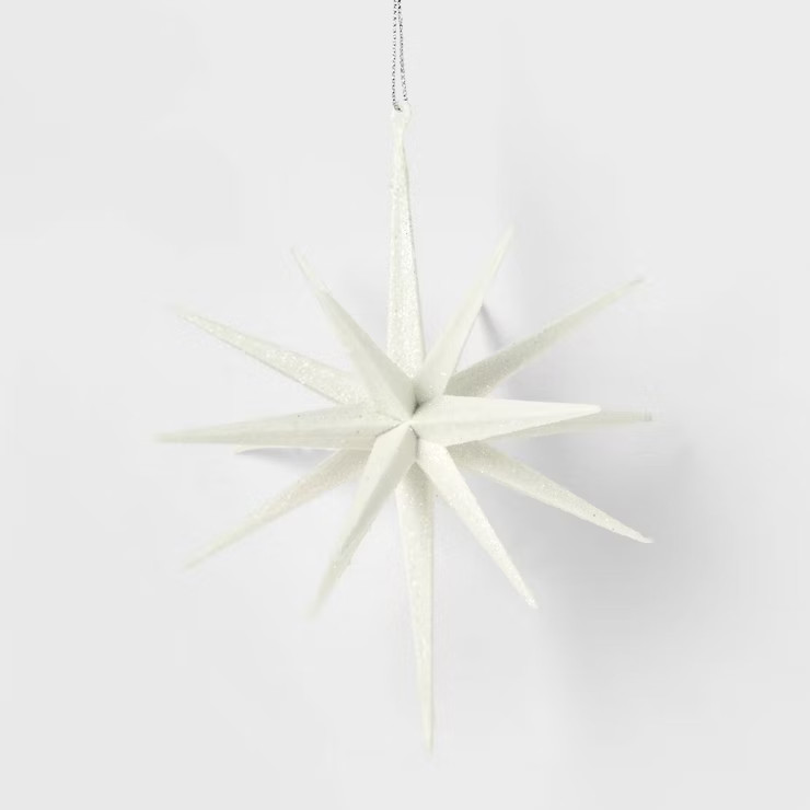 5.8in White Plastic Spike Starburst Christmas Tree Ornament - Wondershop™ | Target