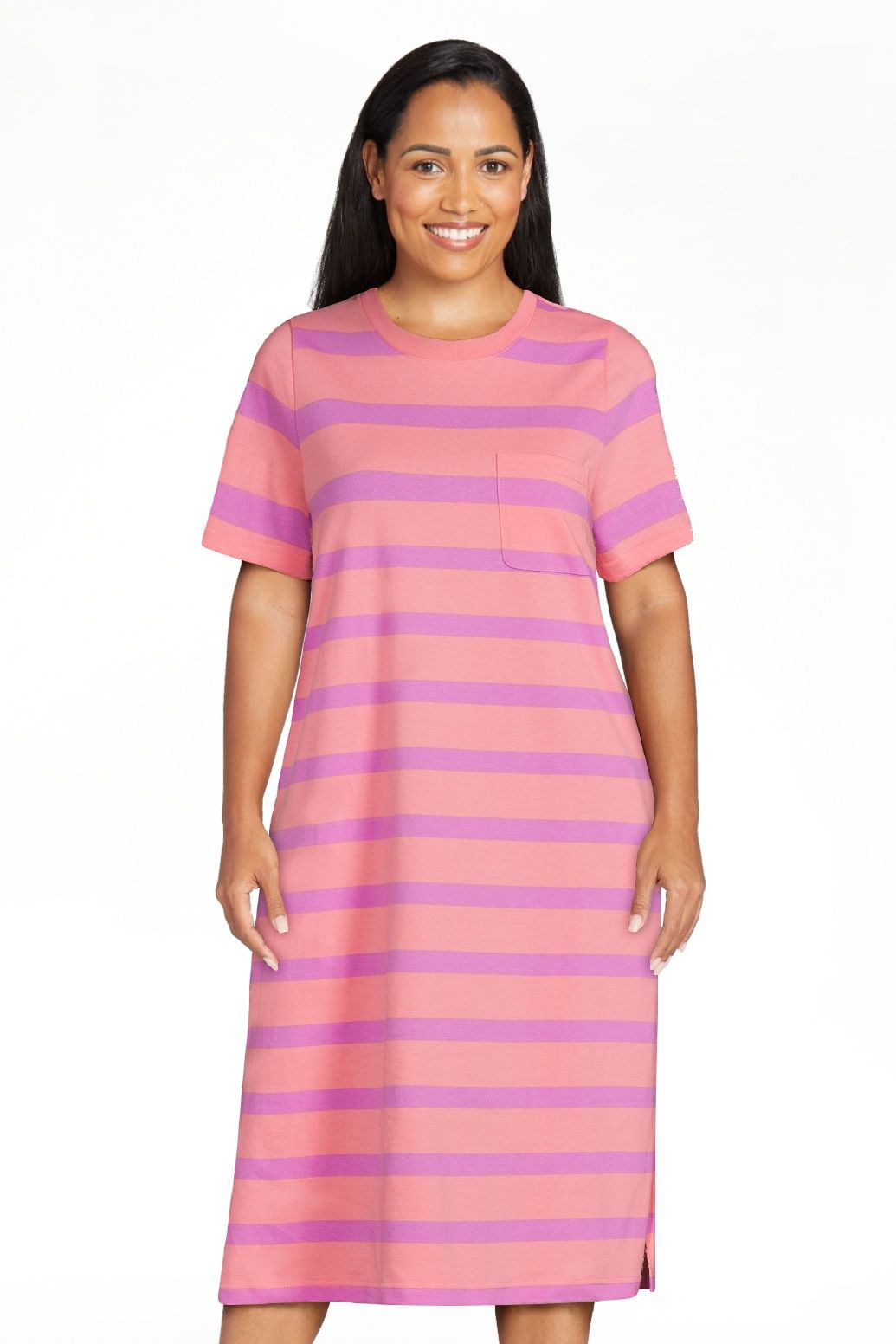 Time and Tru Women's T-Shirt Midi Dress | Walmart (US)