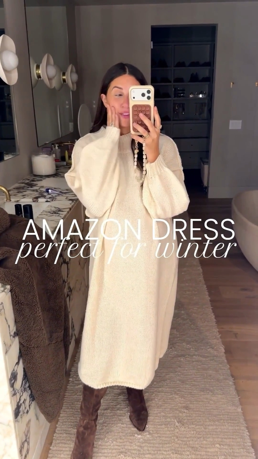 This dress was made for everyone!

Dress: medium 

Amazon, Amazon sweater dress, long dress, winter outfit, winter style, Nashville, mom of 3, bump friendly, Dede Raad, dress up buttercup

#LTKBump #LTKootd