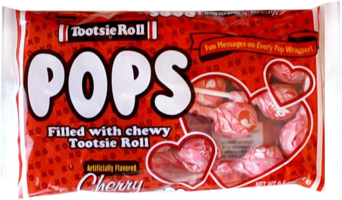 Tootsie Roll Cherry Flavored Pop with Fun message on Every Pop Wrapper (1 9.6oz) bag | Amazon (US)