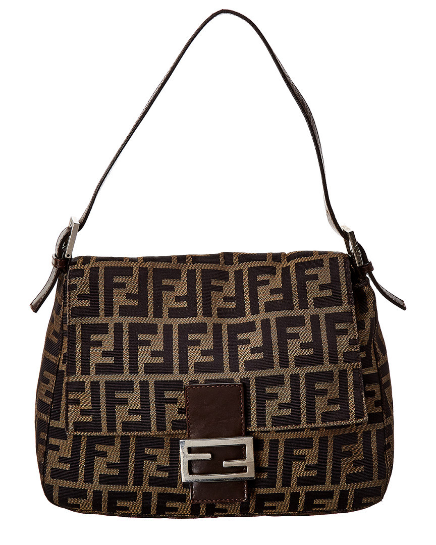 FENDI Brown Zucca-Print Canvas Mama Bag | Gilt