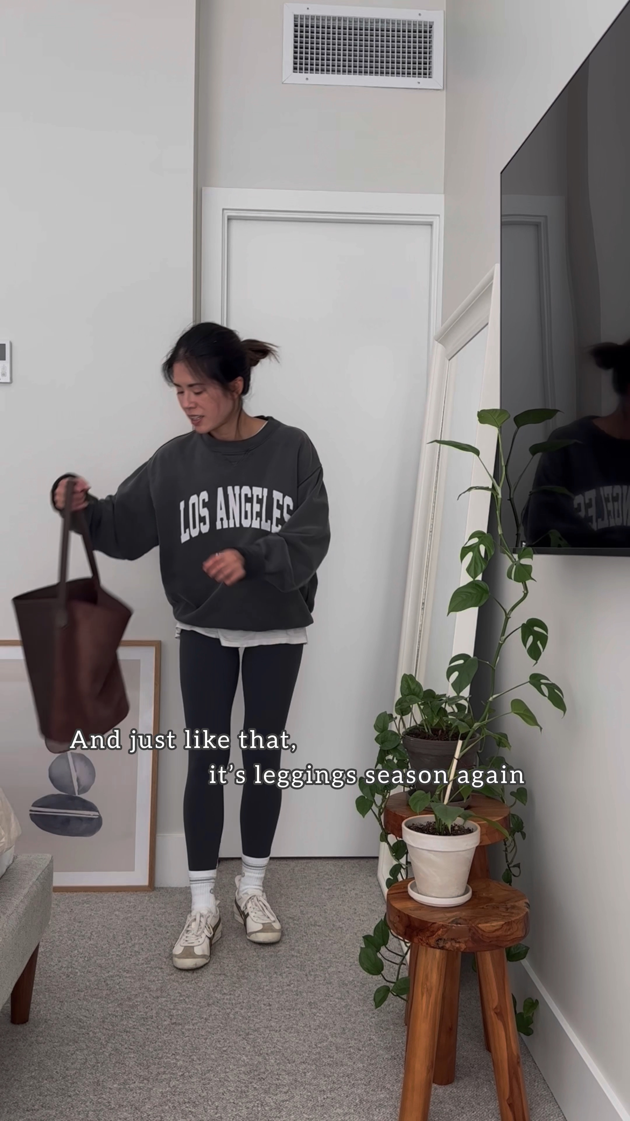 Anine Bing sweatshirts. Grey leggings. Both old. Linked similar. 

J Crew bag

#LTKcanada #LTKautumn