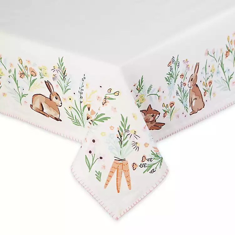 Spring Bunny Hop Tablecloth | Kirklands