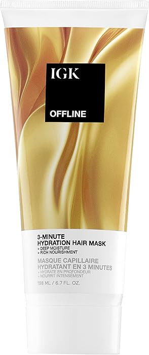 IGK OFFLINE 3-Minute Hydration Hair Mask | Moisture + Nourishment + Shine | Vegan + Cruelty Free ... | Amazon (US)