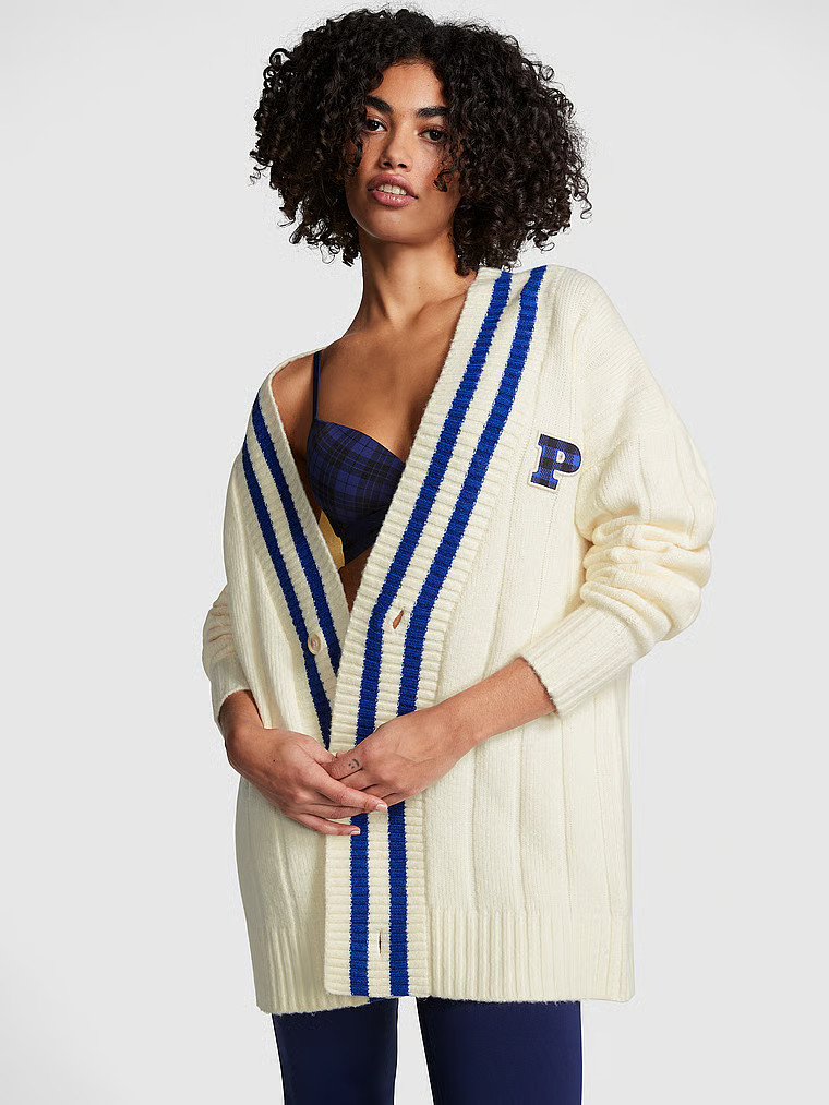 Varsity Knit Cardigan - Apparel - PINK | Victoria's Secret (US / CA )