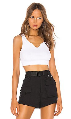 superdown Alexis Notch Neck Top in White from Revolve.com | Revolve Clothing (Global)