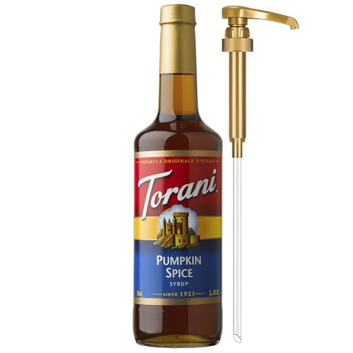 Torani Coffee Syrup, Pumpkin Spice Flavoring for Drinks, Glass Bottle with Pump Included, 25.4 Fl Oz | Amazon (US)