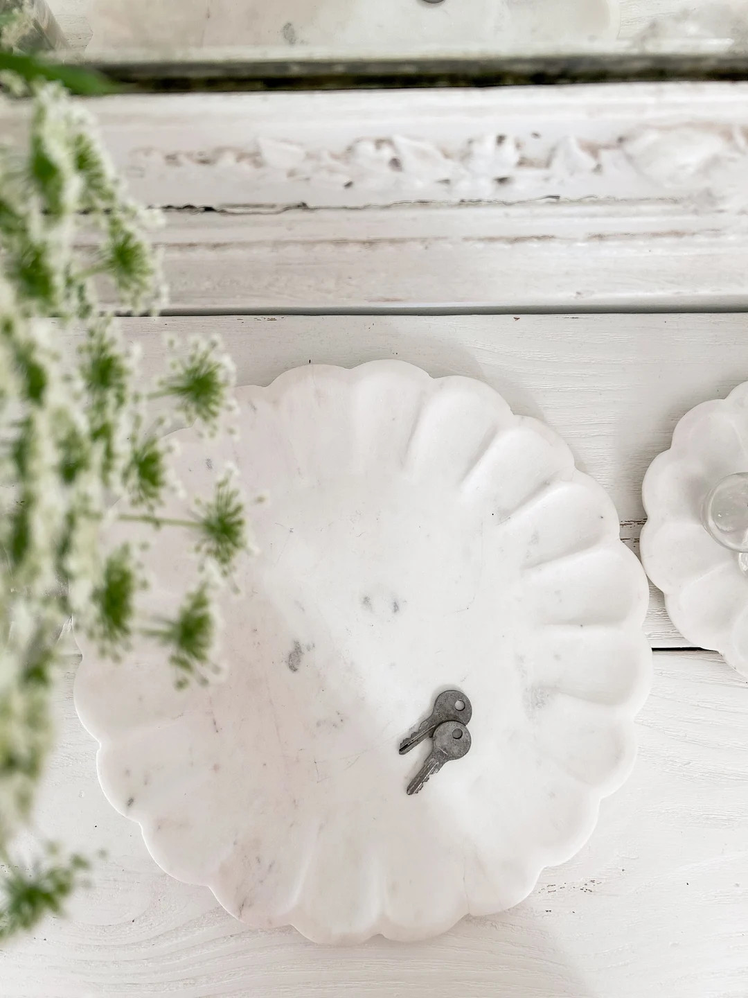 Scalloped solid marble tray | Etsy (US)