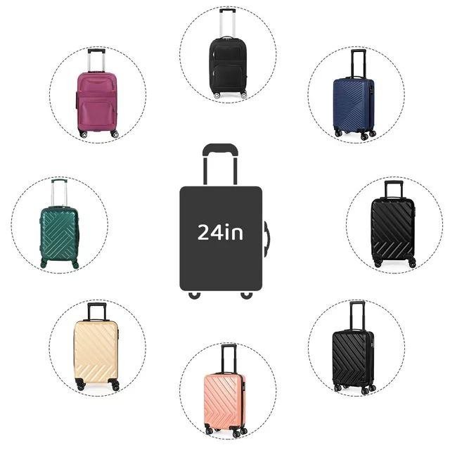 Mystery Box-24 in Luggage Fashion Hardside Suitcase with Spinner Wheels TSA Lock Lightweight | Walmart (US)