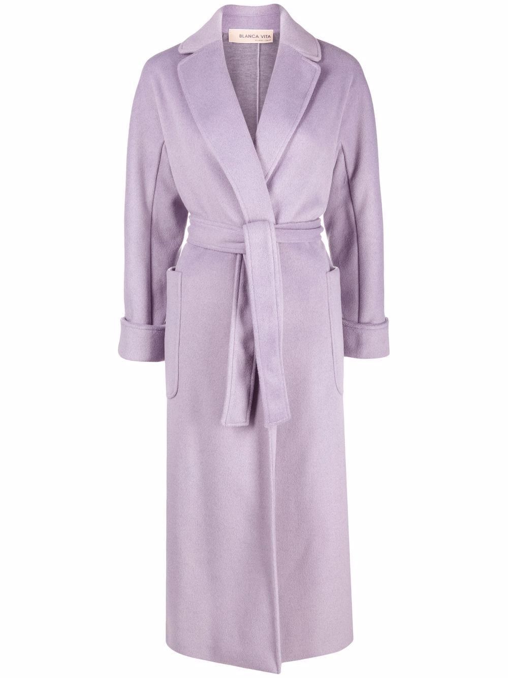 side-slit belted coat | Farfetch (UK)