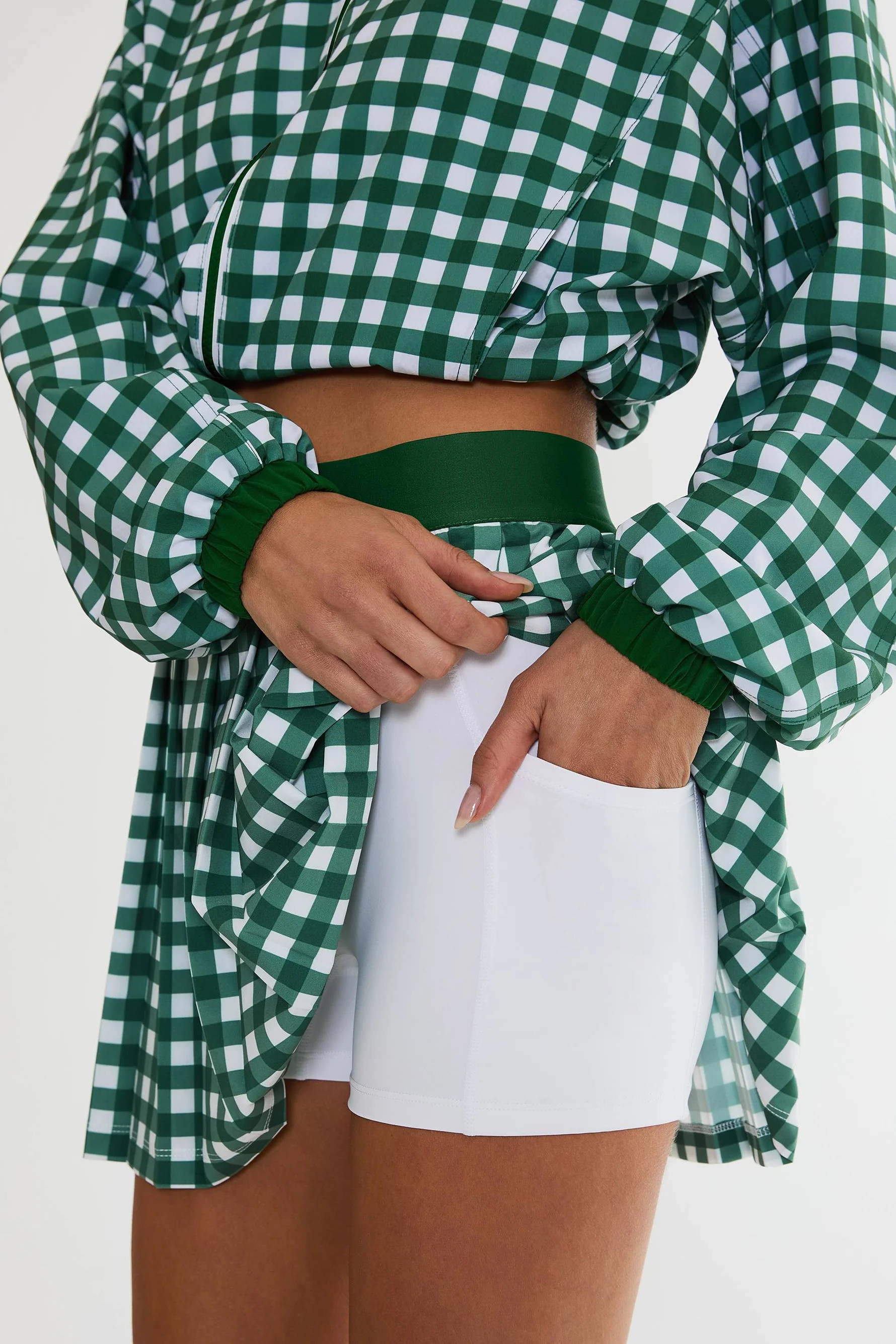 Irina Skirt Fairway Check | Green Plaid Pleated Tennis Skirt | Beach Riot | Beach Riot