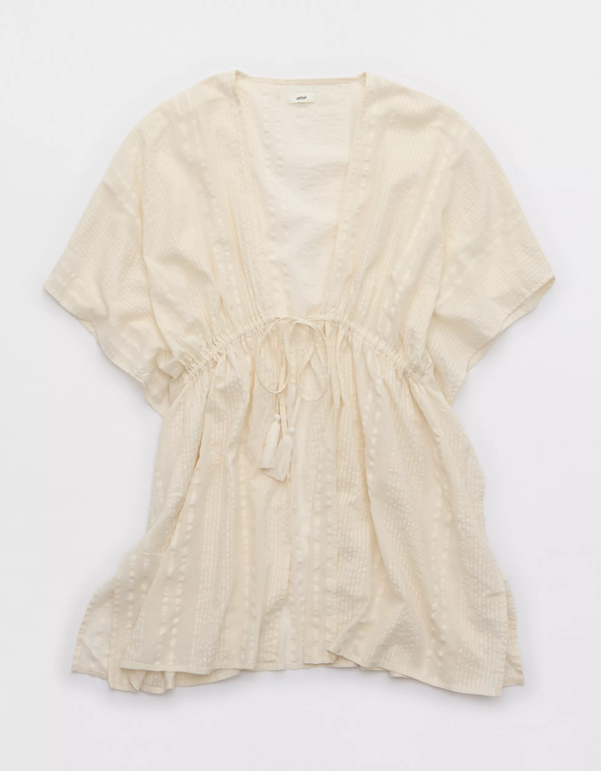 Aerie Seersucker Gauze Tie Cape | Aerie