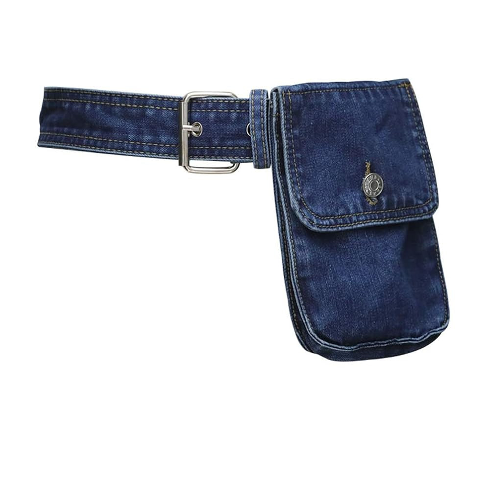 Women's Denim Waist Belt Fanny Pack Waist Bag with Removable Belt Bag | Amazon (US)