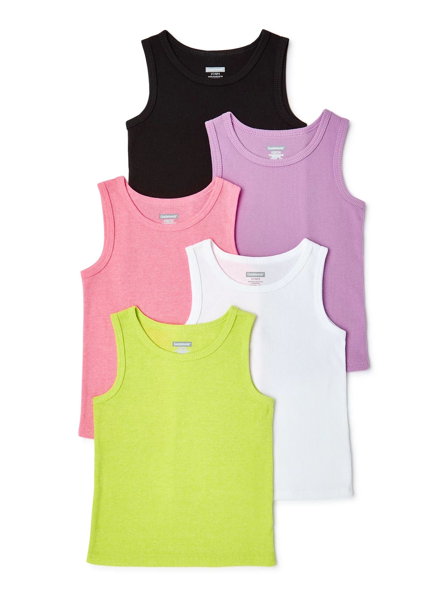 Garanimals Baby Girls & Toddler Girls Solid Tank Tops, 5-Pack, Sizes 12M-5T | Walmart (US)