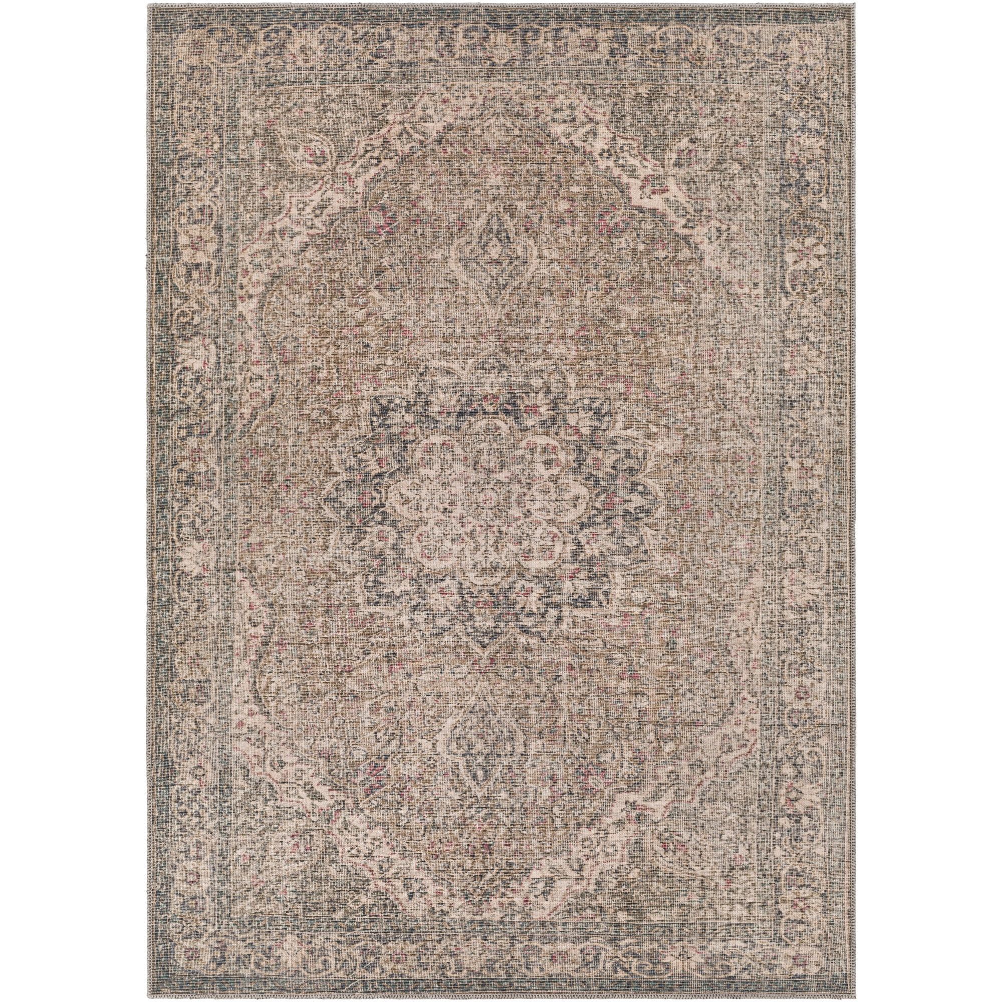 Artistic Weavers Colin Medallion Machine Washable Area Rug, Brown ,7'10" x 10'2" | Walmart (US)