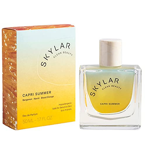 Skylar Capri Summer Eau de Parfum - Hypoallergenic & Clean Perfume for Women & Men, Vegan & Safe for Sensitive Skin - Fruity Citrus Perfume, Bergamot, Neroli & Blood Orange - 50mL /1.7 Fl oz | Amazon (US)