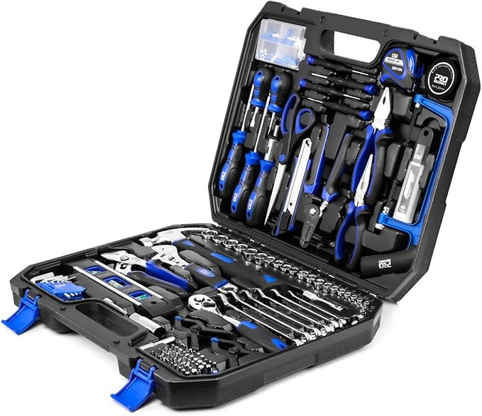 210-Piece Household Tool Kit, PROSTORMER General Home/Auto Repair Tool Set with Hammer, Pliers, S... | Amazon (US)
