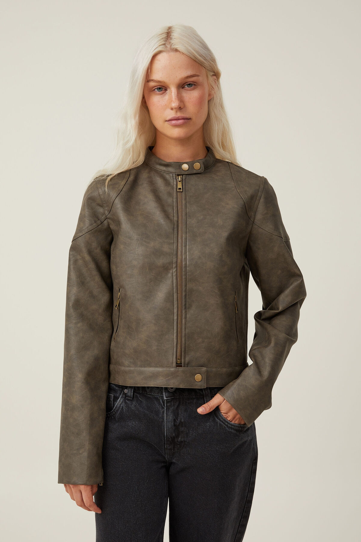 Faux Leather Moto Jacket | Cotton On (US)