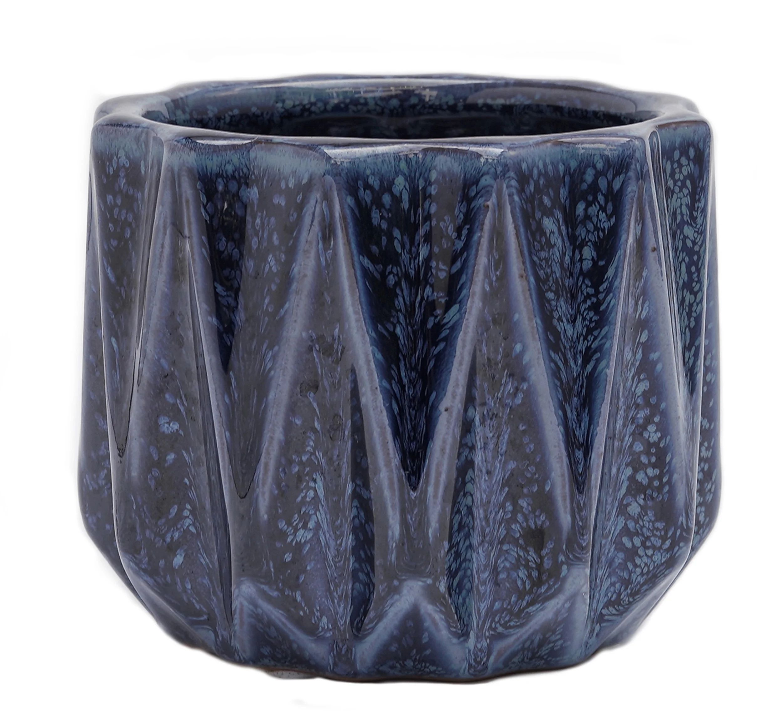 Better Homes & Gardens Pottery 5" Devi Round Ceramic Planter, Blue - Walmart.com | Walmart (US)