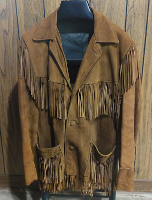 vintage suede fringe jacket medium brown western hippy Easy Rider Jay-O-Kay | eBay US